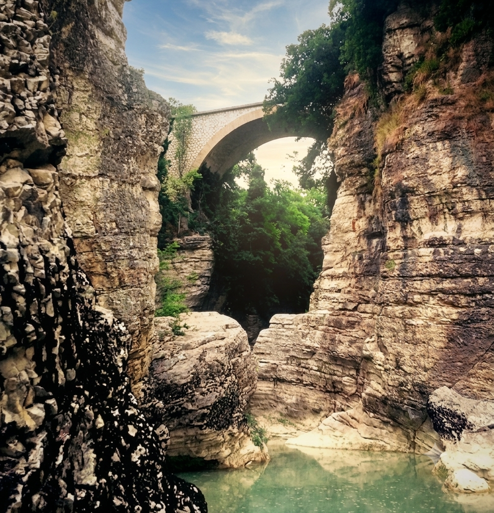 Panorama dal Ponte dei Saltelli verso il lato del Furlo